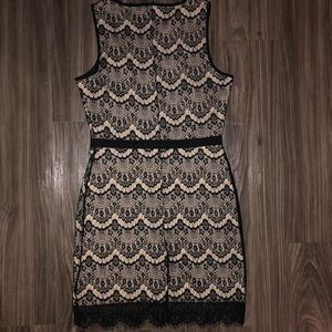 Lulus black lace overlay dress